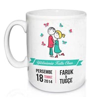 Kişiye Özel Yıldönümü Kupa Bardak