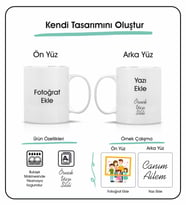 Kupa Bardak - Kişiye Özel Kupa Bardak - Fotoğraflı Kupa - İsimli Kupa