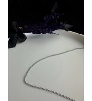 Düz Zincir Model Çelik Zincir Kolye  Vera Serisi (Gümüş)