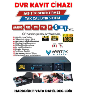 16 KANAL ULTRA HD H265 DVR KAYIT CİHAZI -HAREKET- ARAÇ ve İNSAN ALGILAMA