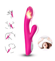 PRIME TOYS Spark Isıtmalı Klitoris ve G Spot Uyarıcı 2 in 1 Rabbit Vibratör - Pembe
