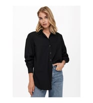 Only Kadın Relaxed Rahat Kalıp Casuall Günlük Kumaş  Gömlek - 15227677 (Siyah)