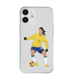 Iphone 12 Uyumlu Ronaldinho Tasarımlı Şeffaf Telefon Kılıfı