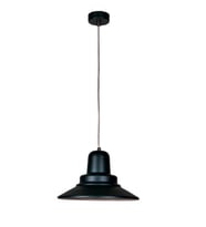 Rsylight Retro Rustik Dekoratif Siyah Içi Beyaz Metal Sarkıt Avize Çap:30cm