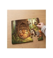Ağaç Kütüphane - Sevimli Hayvanlar Tasarımlı 24 Parça Ahşap Çocuk Puzzle