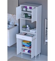 Eliusta Artex  55 cm Yüksek Organizasyonlu Boy Dolabı 55x173x32,5 cm Beyaz Banyo/Mutfak Dolabı