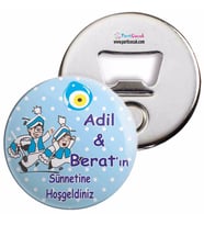 Sünnet Sünnet Çocuğu Karikatürlü Model Açacaklı Magnet