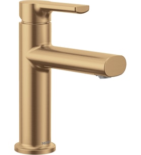 Moen Meena Bronzlaştırılmış Altın Tek Kolu Tek Delikli Modern Banyo Lavabo Bataryası İsteğe Bağlı De (Çok Renkli)