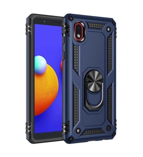 Samsung Galaxy A01 Core Kılıf Sofya Yüzüklü Silikon Kapak - Lacivert
