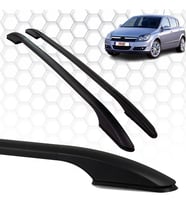 Opel Astra H (2004-2012) - Tavan Çıtası - Solid - (2 Parça Aluminyum) - (ABS Ayak-Siyah)
