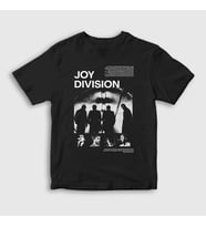 Presmono Unisex Çocuk Siyah Poster Band Joy Division T-Shirt 550812tt