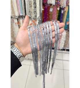 Hematit Taşı Çavuş Kesim Parlak Gümüş 6x3mm Doğal Taş Dizi