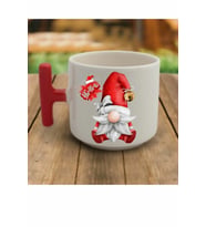 En Güzel Hediye Kırmızı T Kulp Yeni Yıl Hoho Noel Cini Tasarımlı Çay Fincan Modelleri