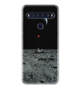 TCL 10L 10 Plus 10SE 20E 20SE 30SE L7 Kılıf Desemli Silikon Astronoot Red Baloon 1608