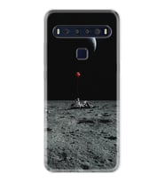 TCL 10L 10 Plus 10SE 20E 20SE 30SE L7 Kılıf Desemli Silikon Astronoot Red Baloon 1608