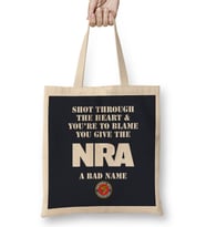 Shot Through The Heart NRA Bez Çanta Uzun Saplı