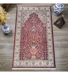 Dijital Baskılı, Yıkanabilir, Yumuşak Dokulu Çocuk ve Yetişkin SECCADE 65x115 cm  S-DOT-sc10