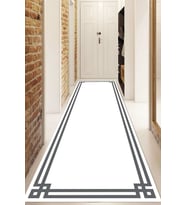 Dijital Baskılı Kaymaz Taban Yıkanabilir Modern Yolluk Ve Koridor Halısı NDU-SD-1109 (Çok Renkli)