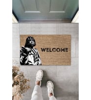 Dormot Modern Dijital Baskı - Kahverengi Star Wars, Darth Vader - Kapı Önü Paspası 70x45cm (Bej)