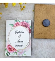 30 Adet Nikah Hediyelikleri Ahşap Magnet 2-