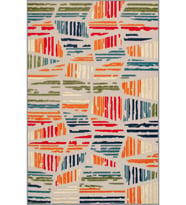 Eliana Home Baskılı, Yıkanabilir Kaymaz Taban Salon Halısı LNA1779 100x150 cm (Kırmızı)