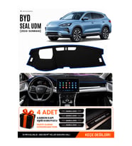 BYD SEAL U DM (2024-SONRASI) Uyumlu Torpido Örtüsü Torpido Kılıfı - Siyah Mavi
