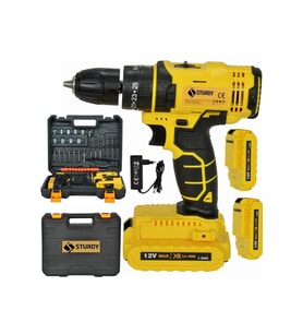 Japon Techn. 12 Volt 10 Mm Metal Mandren Darbeli Çift Akülü Vidalama Matkap