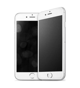 Apple iphone 6s Mat Hayalet Ekran Gizli Privacy Tam Kaplayan Kırılmaz Cam Seramik Ekran Koruyucu Beyaz