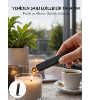 Northcity Elektronik Çakmak – Rüzgarda Sönmez, USB Şarjlı, Lüks Tasarım Yeni Nesil