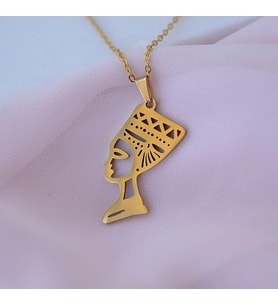 Kişiye Özel 925 Ayar Gümüş Nefertiti Kolye