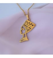 Kişiye Özel 925 Ayar Gümüş Nefertiti Kolye