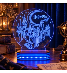 Kişiye Özel Hogwarts Şato Tasarımlı Gece Lambası