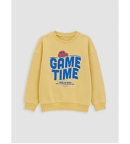 LC WAIKIKI Sarı Baskılı Erkek Çocuk Sweatshirt
