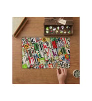Renkli Harfler Tasarımı 240 parça Ahşap Puzzle Ahşap Kutuda MP05780