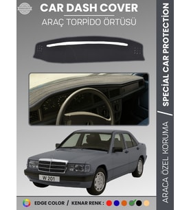 MERCEDES 190E W201 (1982-1993) Torpido Örtüsü Premium Kalite Torpido Koruma Özel Kesim UV Koruma