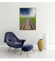 Tren Yolu Temalı Kanvas Tablo