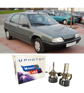 Citroen ZX Led Xenon Uzun + Kısa Far Ampulü H4 Mono Yeni Seri Beyaz