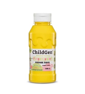 CHILDGEN NATUREL COLORS - PARMAK BOYASI CANLI RENKLER 350ml  SARI