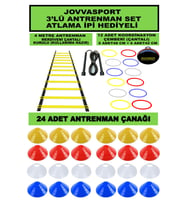 Çantalı 3'lü Set 12 Li Çember 4 Mt Merdiven 24 Adet Antrenman Çanağı Atlama Ipi