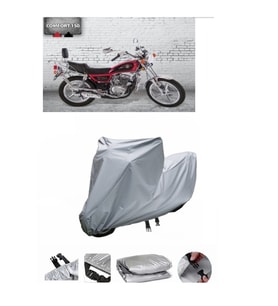 Falcon Comfort 150  Gri Motosiklet Brandası ARKA ÇANTA UYUMLU DEĞİLDİR