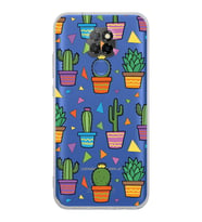 PrintiFy General Mobile GM 20 ile Uyumlu 1mm Slim Fit Water Color 4 Baskılı Şeffaf  Kılıf