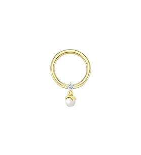 Altın Sallantı Halka İnci Piercing