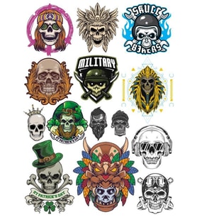Kuru Kafa Sticker Set-3 12 Parça Telefon, Tablet, Defter, Laptop Sticker