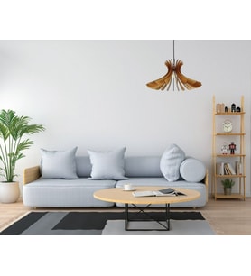 Windsrf Modern Tasarım Doğal Ahşap MDF 3D Rustik Ahşap Avize