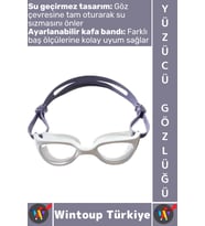 #Gözlük Ergonomik Konforlu Silikon Su Geçirmez Buğu Önleyen Ayarlanabilir Deniz Havuz Yüzücü Gözlüğü