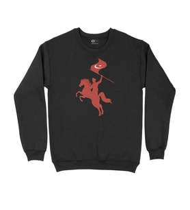 Atatürk Kırmızı Bayraklı Siyah Sweatshirt