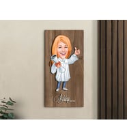 BK Gift Kişiye Özel Mezun Karikatürlü Kabartma Figürlü Ahşap Tablo-3 Arkadaşa Hediye, Sevgiliye Hediye, Duvar Dekoru