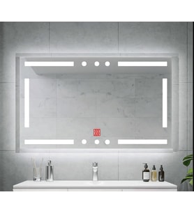 (h)70x120 cm Buğu Çözücülü Kumlamalı Banyo Aynası