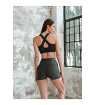 Haki Yeşil Sırtı Çapraz Askılı Spor Büstiyer ( Sporcu Sütyeni )