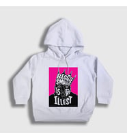 Presmono Unisex Çocuk Beyaz Biggie The Notorious BIG Kapüşonlu Sweatshirt 40661tt